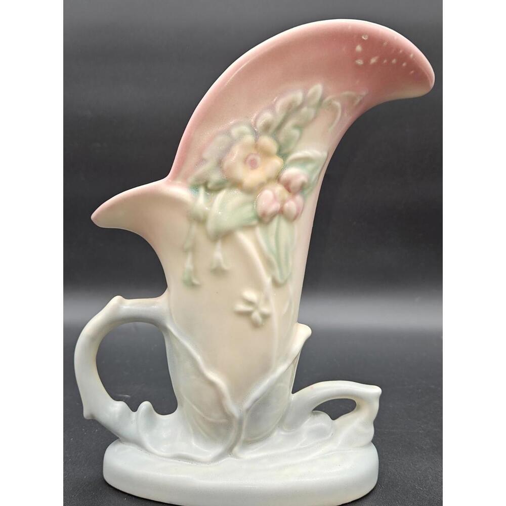 Vintage 1940-1950's Hull Pottery Wildflower Vase #W-7 Floral 9 In Tall